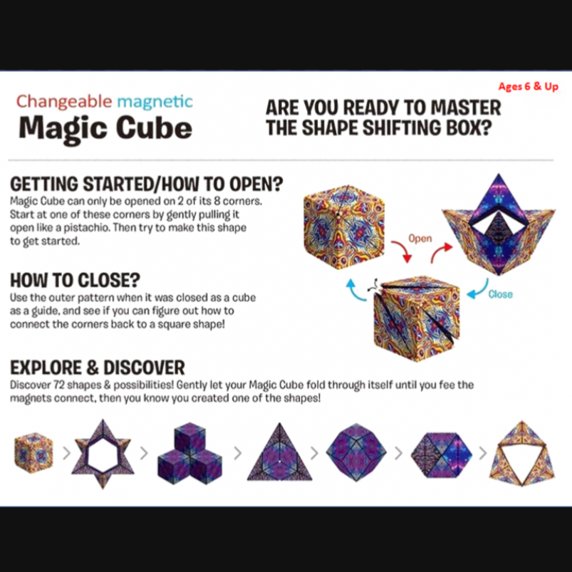 Changeable Magnetic Magic Cube MC-03 – UNIVERSAL APPEAL PRODUCTIONS, LLC.