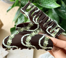 Load image into Gallery viewer, Lei Leaf Hair Claw - Dark Brown
