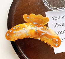Load image into Gallery viewer, Diamond Studded Hair Claw - Amber
