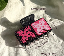 Load image into Gallery viewer, Pink Hawaiian Quilt Hair Claw
