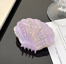 Load image into Gallery viewer, Seashell Gem Hair Claw - Pink
