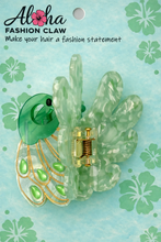Load image into Gallery viewer, Peacock Hair Claw - Green
