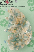 Load image into Gallery viewer, Tropical Monstera Hair Claw - Sky Blue

