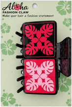 Load image into Gallery viewer, Pink Hawaiian Quilt Hair Claw
