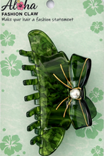 Load image into Gallery viewer, Emerald Bow Hair Claw

